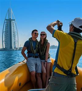 Palm Jumeirah, Burj Al Arab och Dubai Marina Palm Jumeirah, Burj Al Arab och Dubai Marina