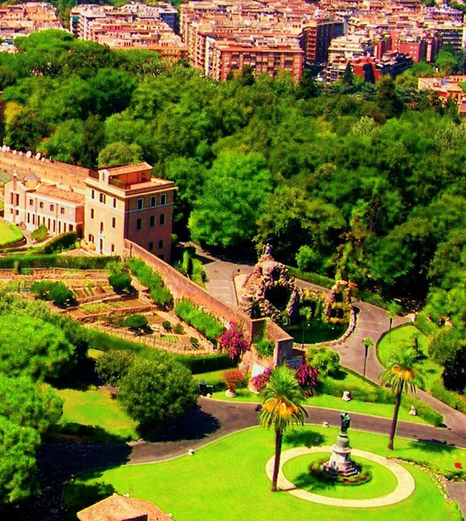 Vatican Gardens in mini Open Bus Vatican Gardens in mini Open Bus